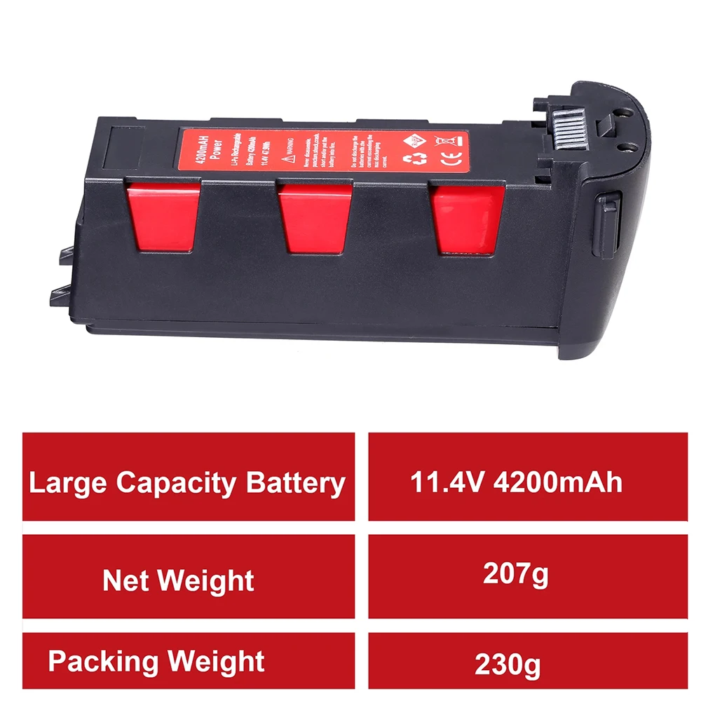 Batterie Drone 7.4V 2200mAh Li-Po Rechange avec Protection Multiple