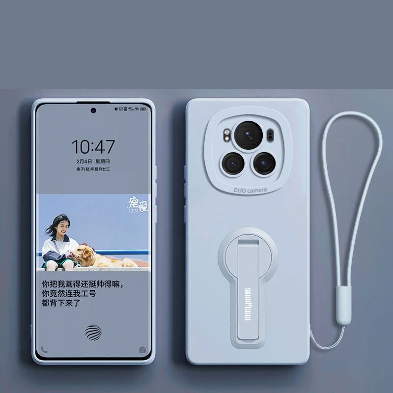 Luxury Silicone Phone Case with Camera Protector and Holder Lanyard