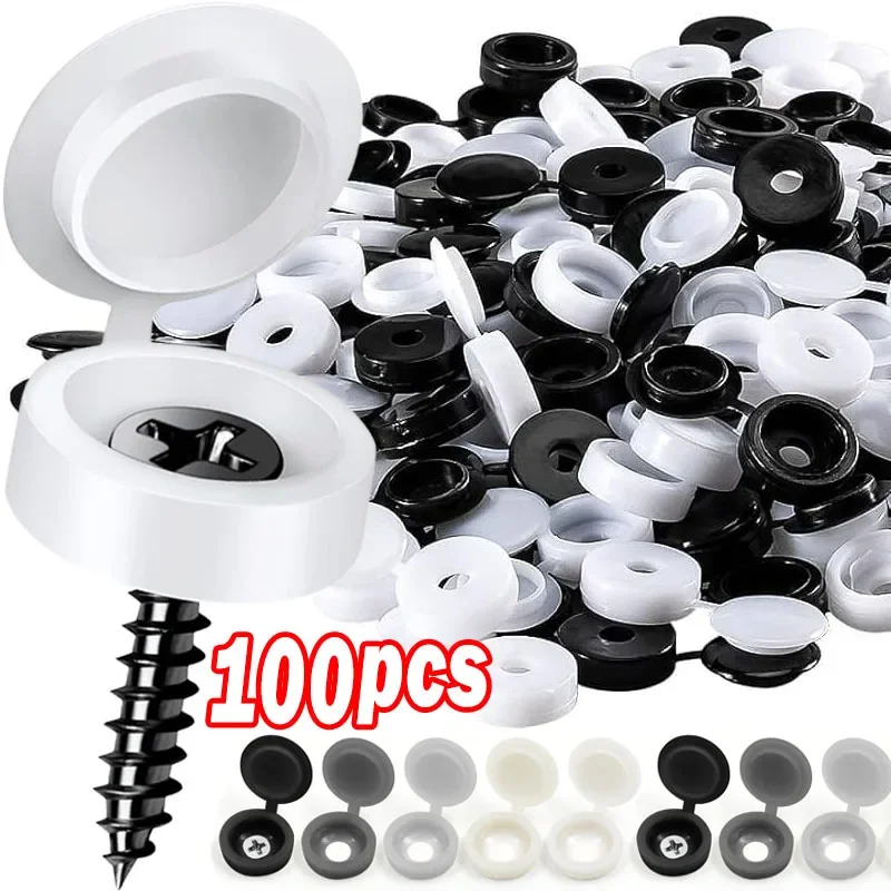 Plastic Nails Screw Cap Decorative Covers 7 Colors Car Nut Nails Protective Caps Self-tapping Screws Cover Furniture Hardware