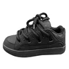 Unisex Trendy Thick Bottomed Black Board Shoes for Men And Women Couple Bread Shoes Fall New Arrival Versatile Ins Style