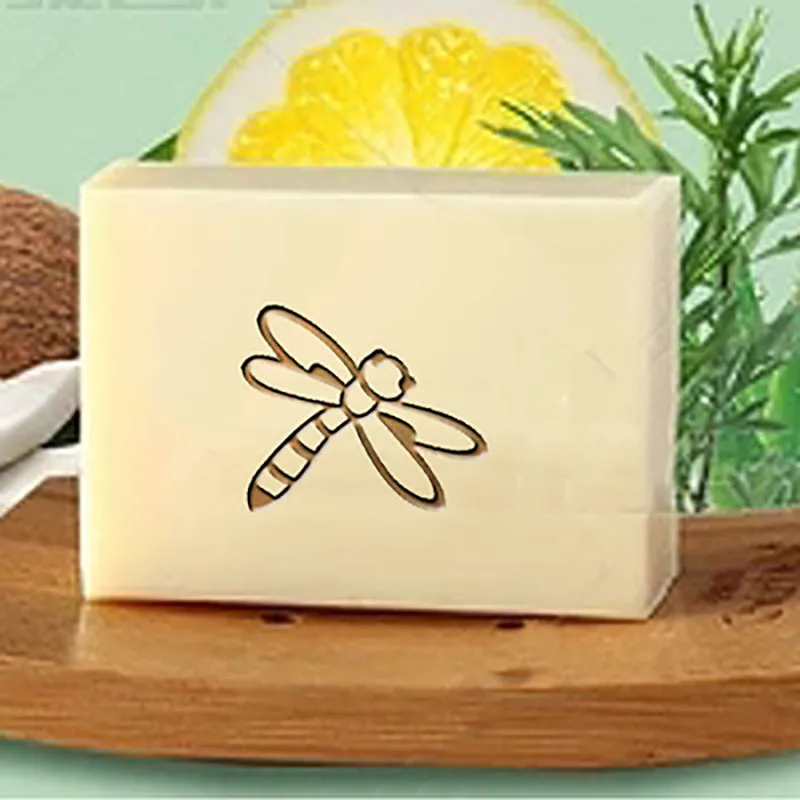 Handmade Soap Stamp with Dragonfly Pattern, Transparent Natural Soap Seal, Acrylic Chapter Custom