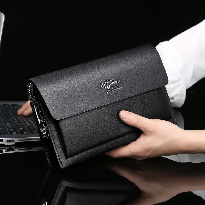 New Men's Multi-Card Slot Password Lock Anti-Theft Handbag High-Quality Luxury Large Capacity Business Clutch Briefcase
