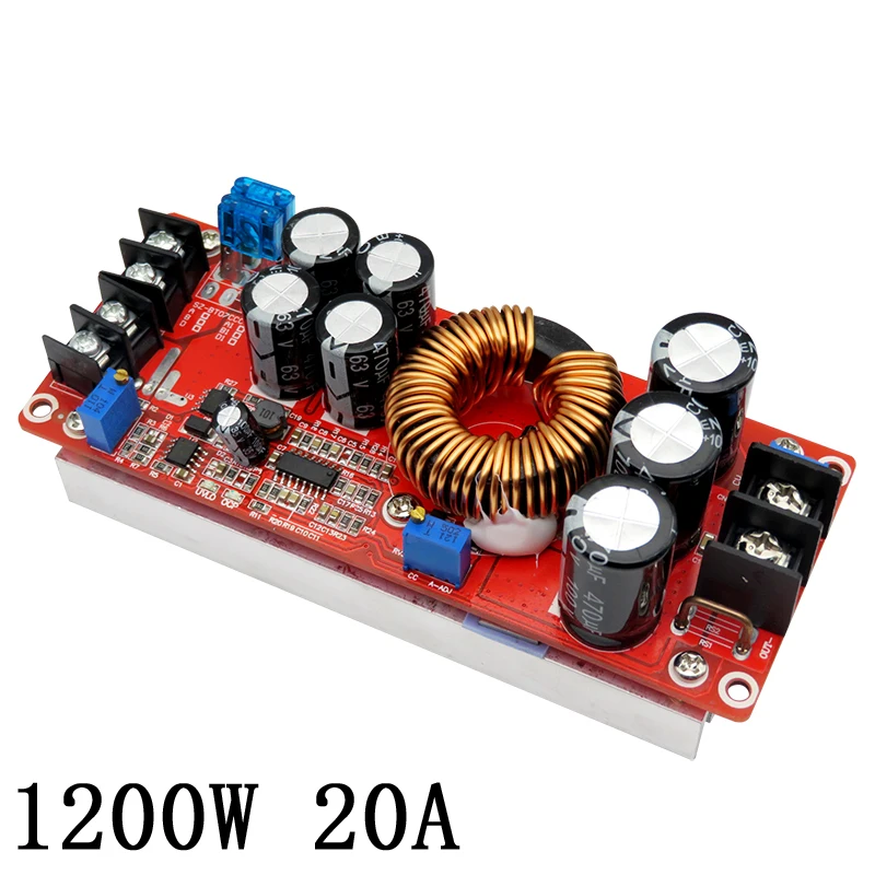 Фото DC-DC 1500 Вт 30A повышающий преобразователь напряжения, Повышающий Модуль источника питания CC CV, модуль постоянного тока с вентилятором от 10-60 в до 12-90 в №4