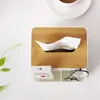 Wooden Cover Tissue Box Holder Kitchen Restaurant Home Simple Desktop Plastic Storage Boxes 4