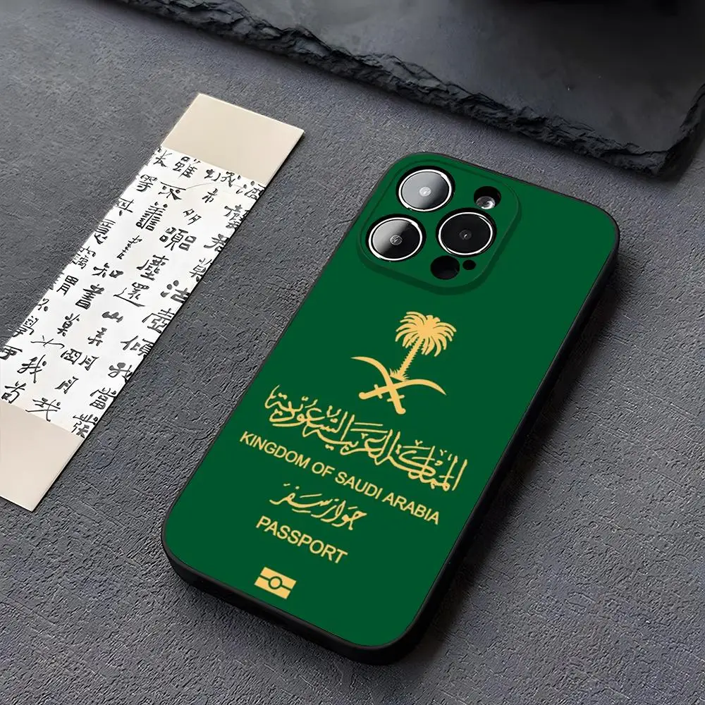 

Saudi Arabia Flag Passport Phone Case for iphone 14 13 11 15ProMax 12 Pro Xs Max Mini Xr X 7 8 6 6s Plus Funda Covers