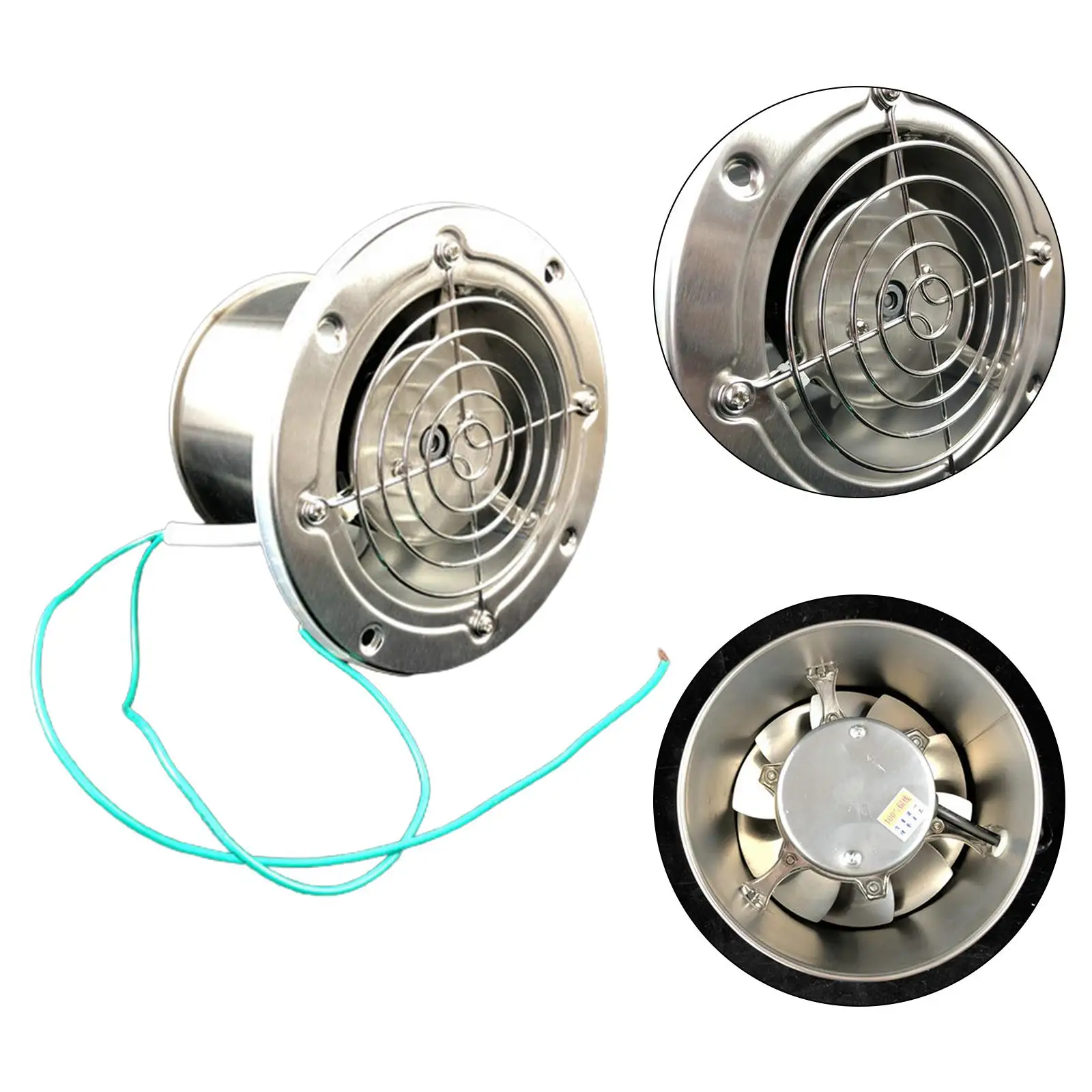 5 inch Exhaust Fan Air Blower Vent Fan Wall Mounted Mute Replacement  Shutter 20W for Ventilation Meeting Room Car Shed Basement - AliExpress