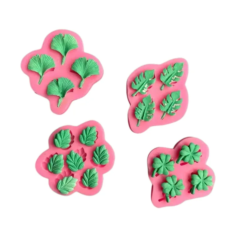 

Tropical 4 Leaves Silicone Mold Monstera Leaf Fondant Cake Decor Chocolate Cupcake Baking Tool Topper Resin Polymer Clay Mould
