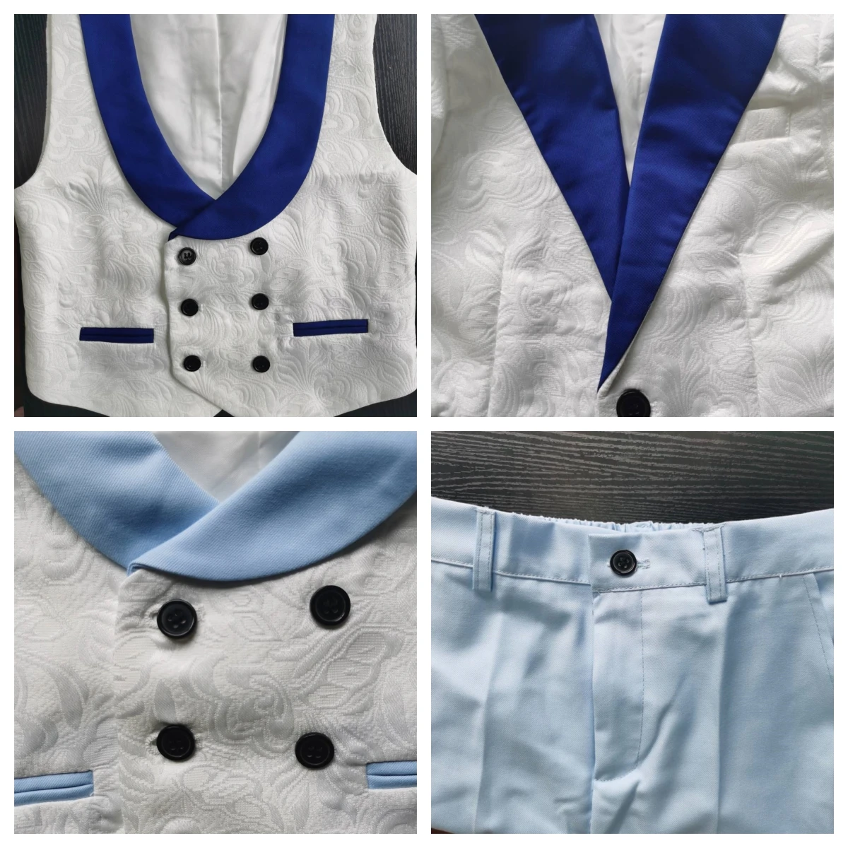 Formal Boy's 3-Piece Suit Set Jacket Vest Pants Paisley Slim Fit Kids Tuxedo Toddler Dresswear Wedding Ring Bearer boys suits