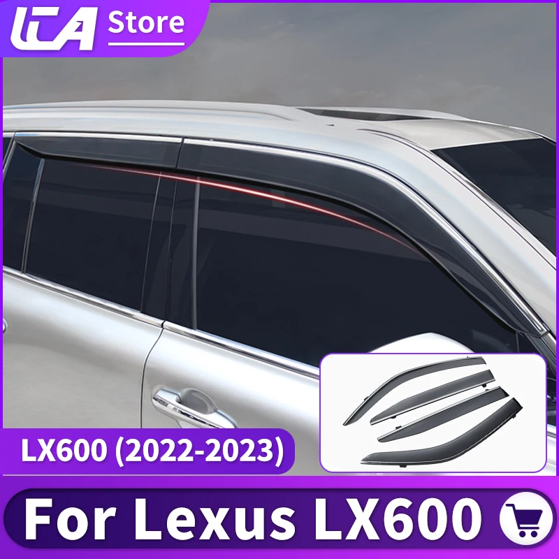 

For 2022 2023 Lexus LX600 Windows Vent Visor Flow Deflector LX 600 Upgrade Exterior Accessories body kit Tuning Modification