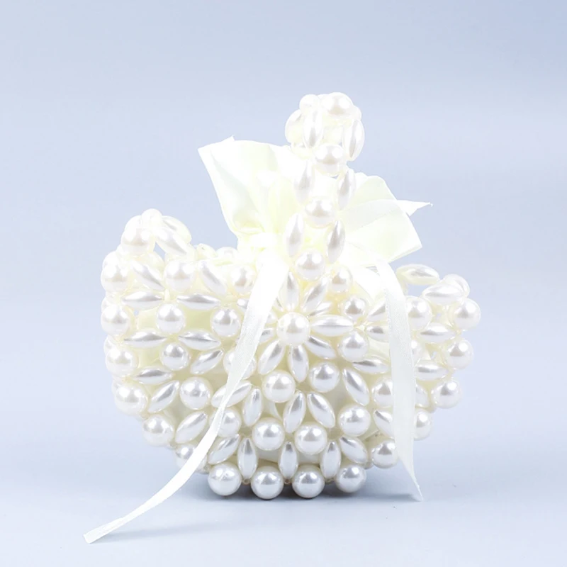 

Мини-сумки женские ручной работы с жемчугом, акриловые Асимметричные модные классические маленькие веерообразные сумочки в виде корзины для овощей с внутренней отделкой, лето 2023