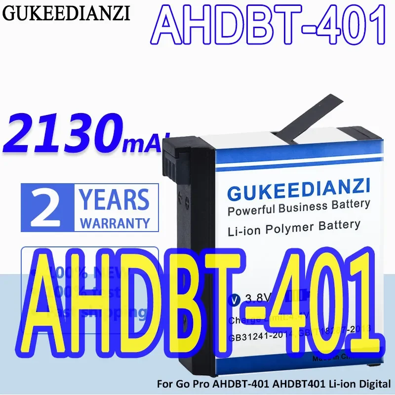 Gukeedianzi 2130Mah Ahdbt-401 Batteria Per Gopro Hero 4 Batterie Per Gopro Hero 4 Silver, Hero4 Black Batterie + Track No