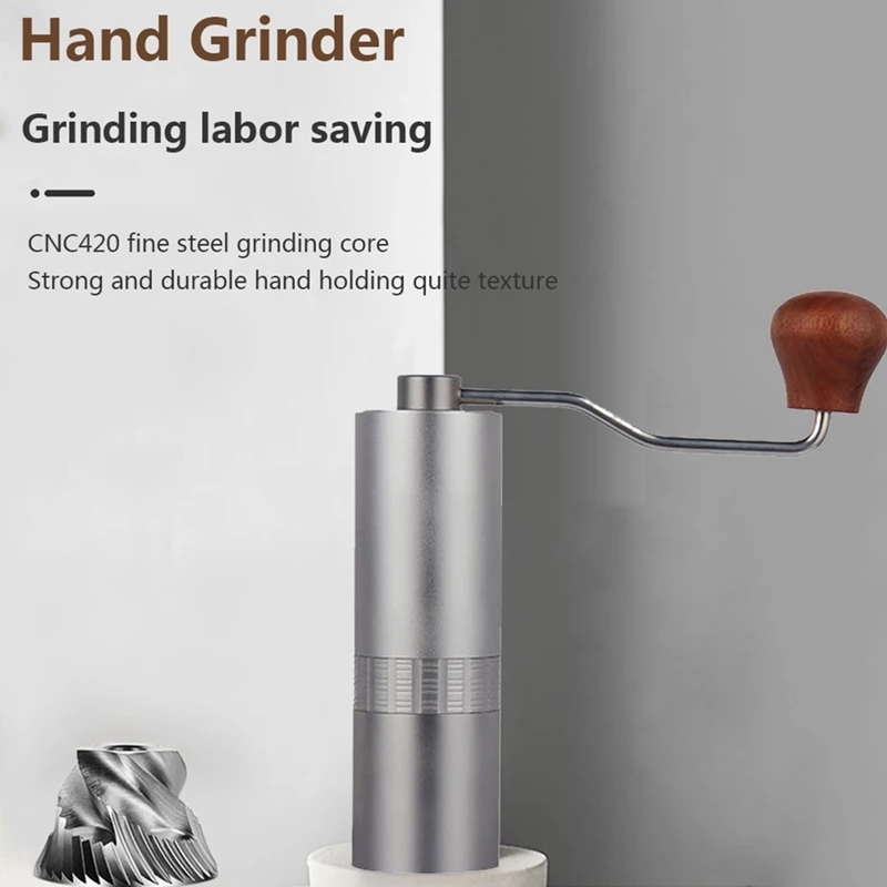 

Portable Manual Coffee Grinder Stainless Steel Burr Grinder Conical Coffe Bean Mill Adjustable Coarseness For Espresso