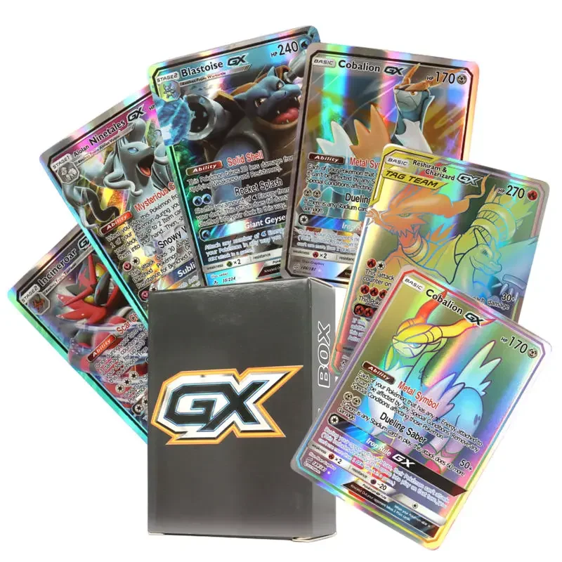 English Card 1996 Year Shining Charizard Pikachu Mewtwo trade Card Kids Toy