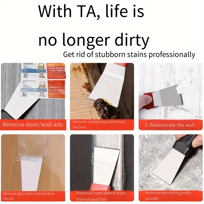 Cleaning scraper Multifunctional Cleaning Scraper Stainless Steel Ice Remover Tool Refrigerator Defrost Kitchen Bottom Shovel Freezer Ice Scraper