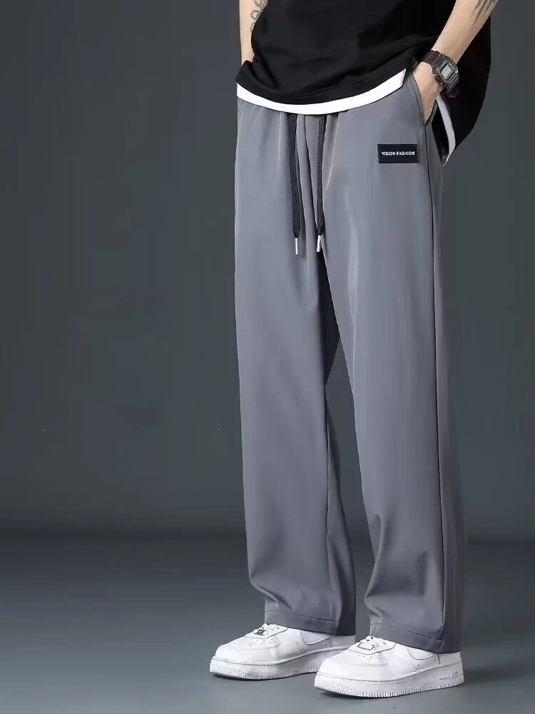 Joggers Men Jogger Pants Men Ice Silk Pants Big Size Men's Trousers Mens Clothing Gym Sport Mens Designer Clothes Man Cargo Y2k 4