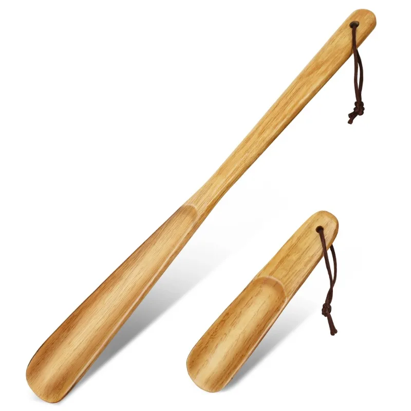 2PCS shoehorn Professional Wooden Shoe Horn Shoe Spoon Wooden Handle Long Handle Shoehorn Useful Shoe Lifter Shoe Accessories