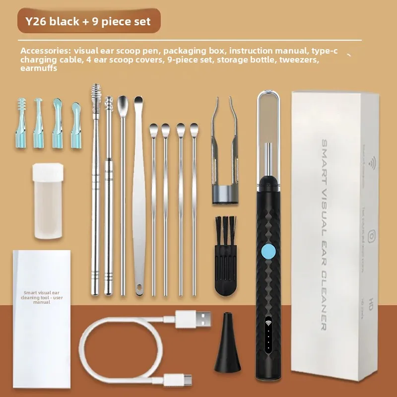 ตัวเลือกสินค้า เครื่องทำความสะอาดหูอัจฉริยะ พร้อมกล้อง WiFi ชาร์จ USB-C