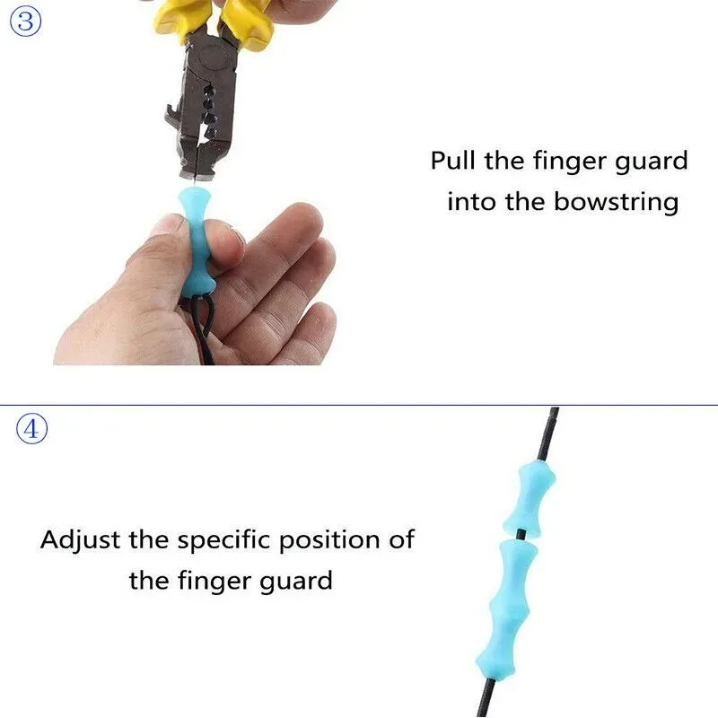 Durable Archery Bow String with Finger Savers for Recurve and Longbow Hunting & Target Practice