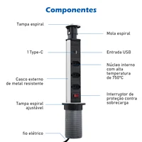 Brazil I plug adapter, Tower socket, switch socket, USB socket, wall socket, plug, USB socket, from Brazil 5