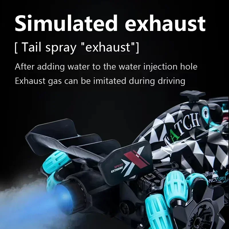 KF25 RC Drift Car Gesture Sensing Spray Stunt 4WD Car Remote Control Racing F1 Equation Four Wheel Drive Off Road Toy 4