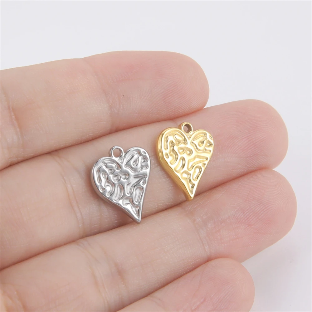 5 teile/los korrodieren Liebes herzen bezaubert DIY Schmuck Befunde Edelstahl Anhänger Zubehör für Frauen Halskette Armband hand gefertigt – Detail 5