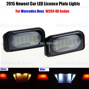 2 x LED Number License Plate Lamps OBC Error Free 18 LED For Mercedes Benz W203 C240 C230 C55 AMG C320 C350 C280 C43 C32 AMG