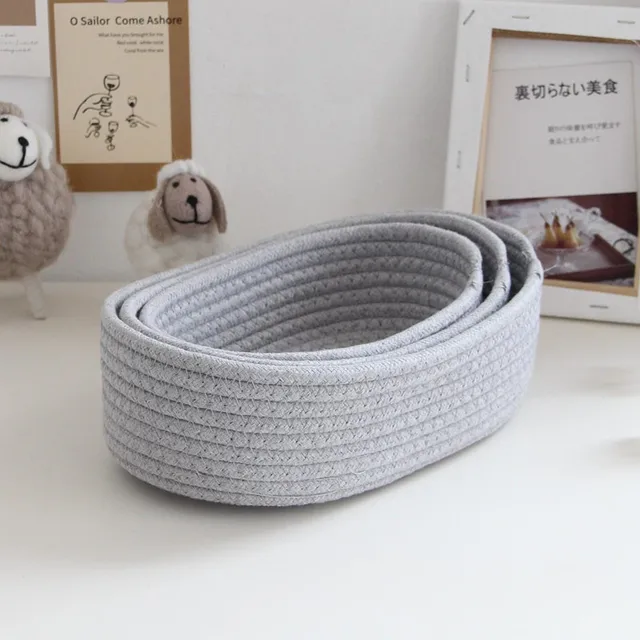 Nordic Cotton Rope Woven Storage Basket 3