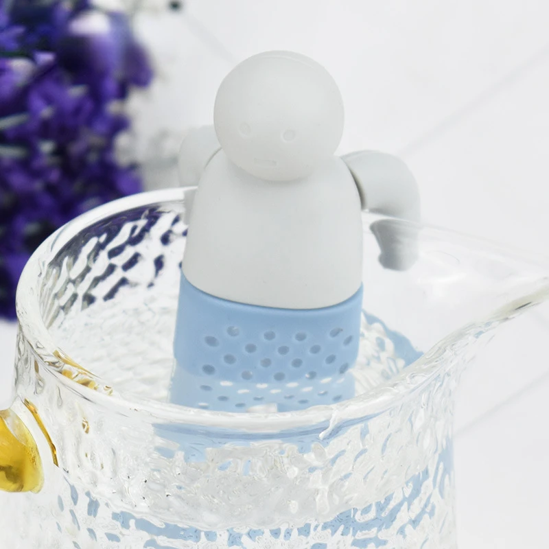Tea Infuser Tea Strainer Tea Maker Tea Filter Creative Tea Strainer Food Grade Silica Gel Tea Filter Mr.Tea Villain Shaped Silicone Maker Bag Set Brew Te Mate