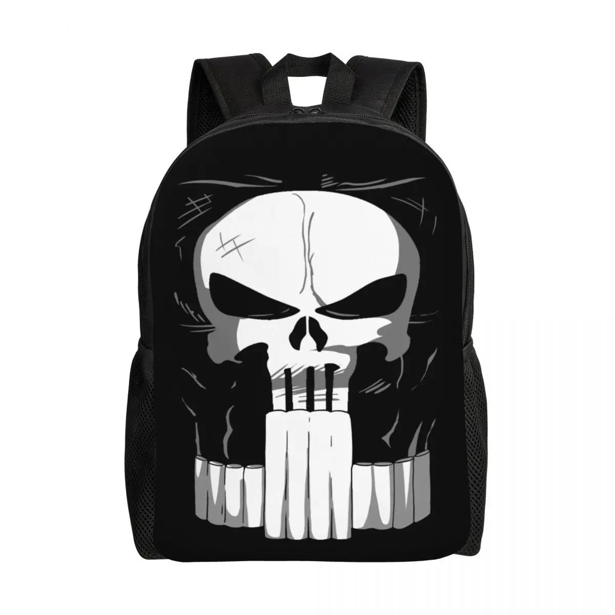 

Custom Punisher Suit Travel Backpack Women Men School Laptop Bookbag College Student Daypack Bags