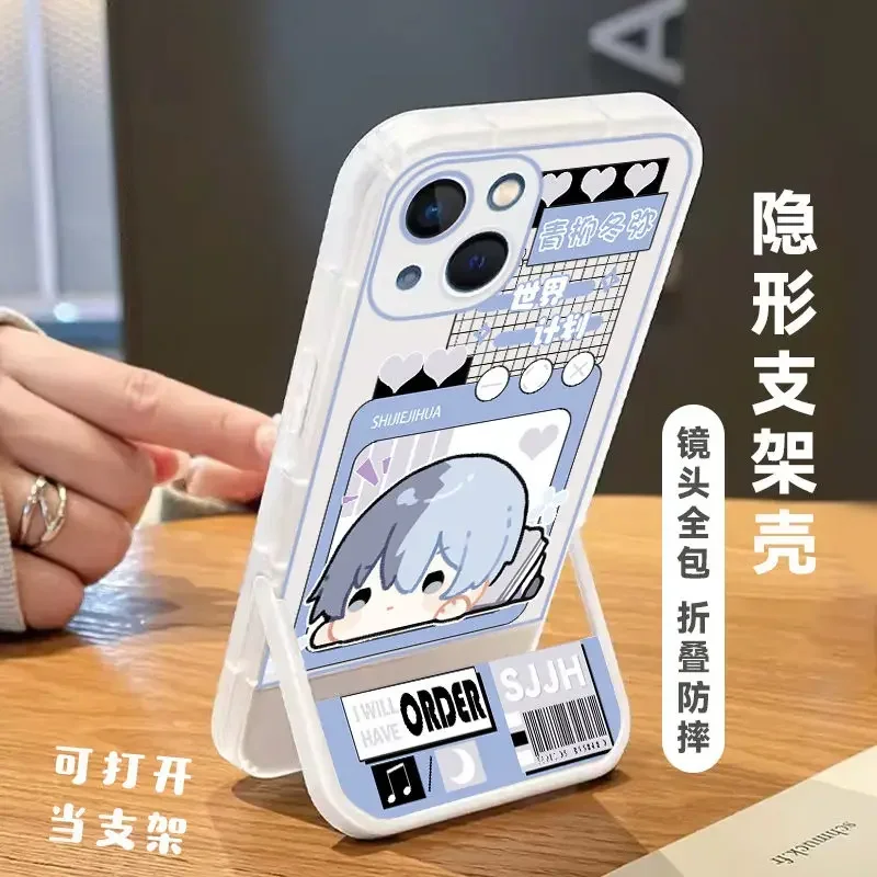 Anime-Inspired Protective Phone Case Featuring Project Sekai Characters Asahina Mafuyu & Yoisaki Kanade