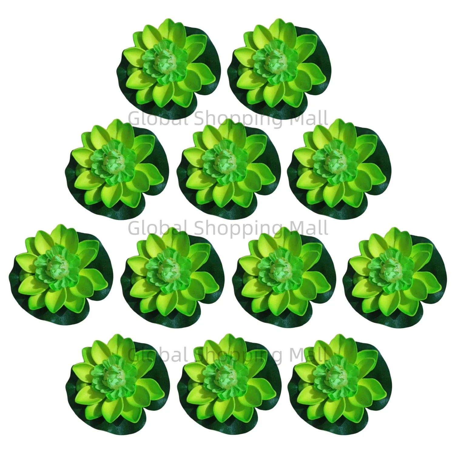 12 Stück schwimmende Schaumstoff-Lotusblumen mit Lilienpads, künstliche Teichpflanzen, Ornamente für Pool, Aquarium, Wasserdekoration – Detail 14