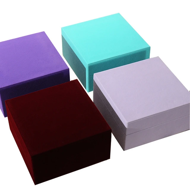 Square Gift Boxes with Lids for Presents Velvet Nesting Gifts Box