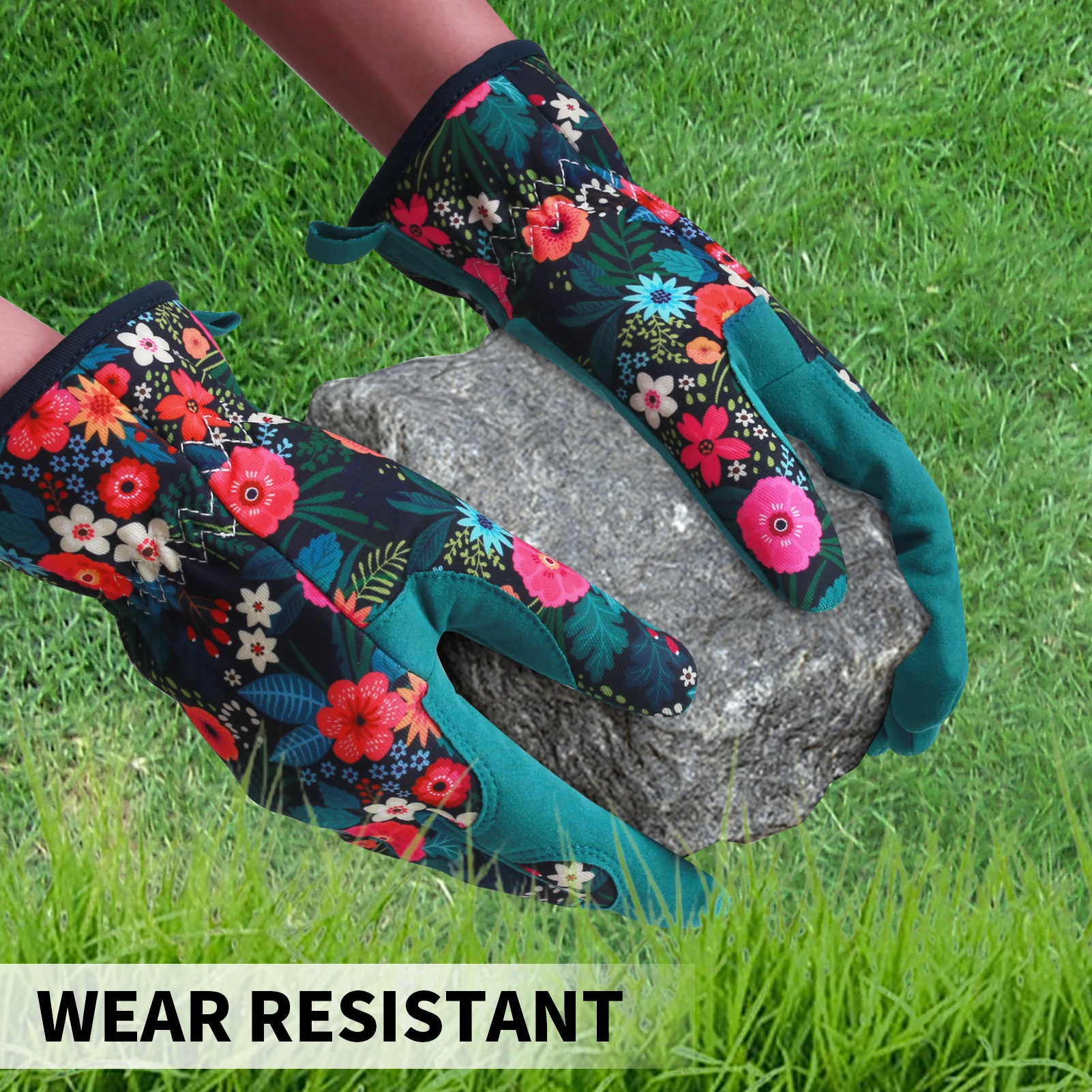 Gardening Gloves for Women Breathable leather Garden Gloves with Grip Thorn-Proof Puncture-Resistant Work Gloves 2