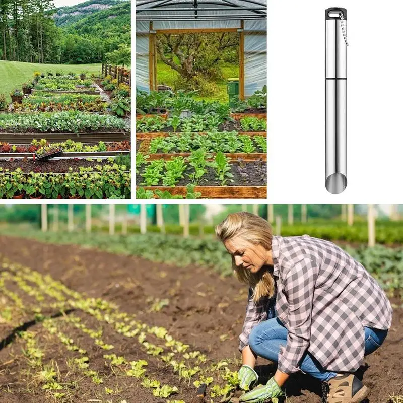 Garden Transplanter Tool Metal Manual Plant Transplanter Labor-Saving Gardening Supplies Wear-Resistant Transplanter Tool For 4