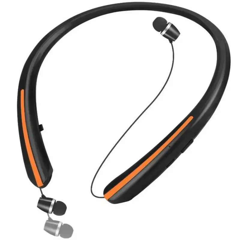 

Bluetooth-наушники с шейным ободом и выдвижным кабелем, водонепроницаемые