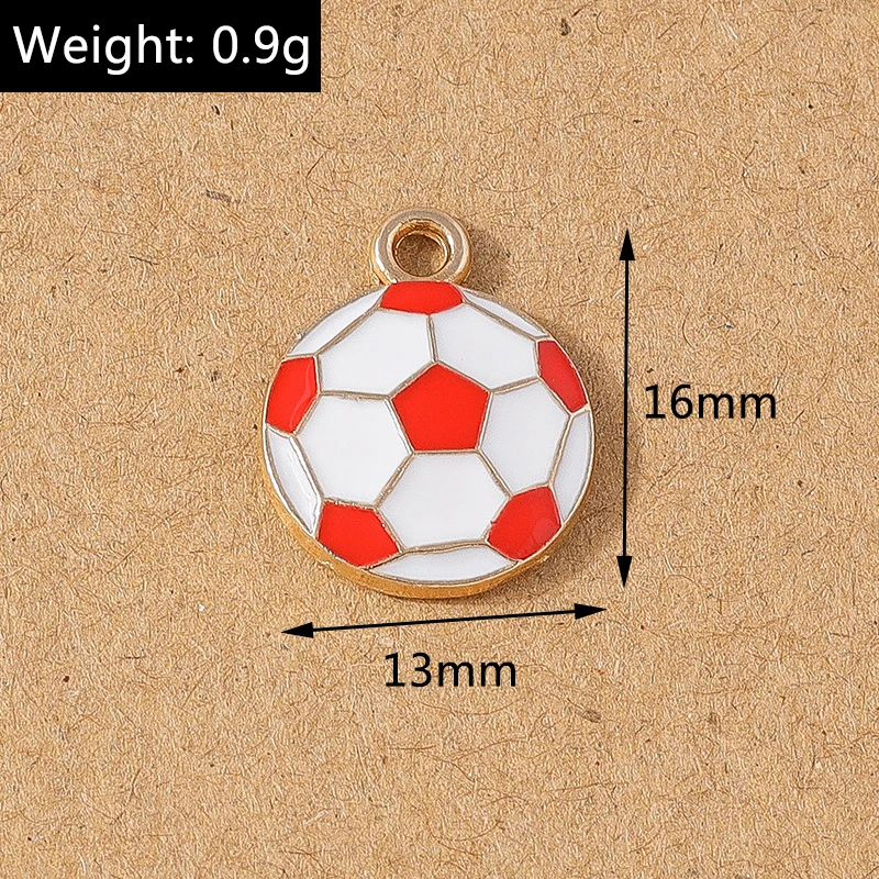 10 Stück Niedliche Emaille-Sportanhänger Tischtennis-Charms für Schmuckherstellung Halskette Armband DIY Ohrringe Zubehör – Detail 1