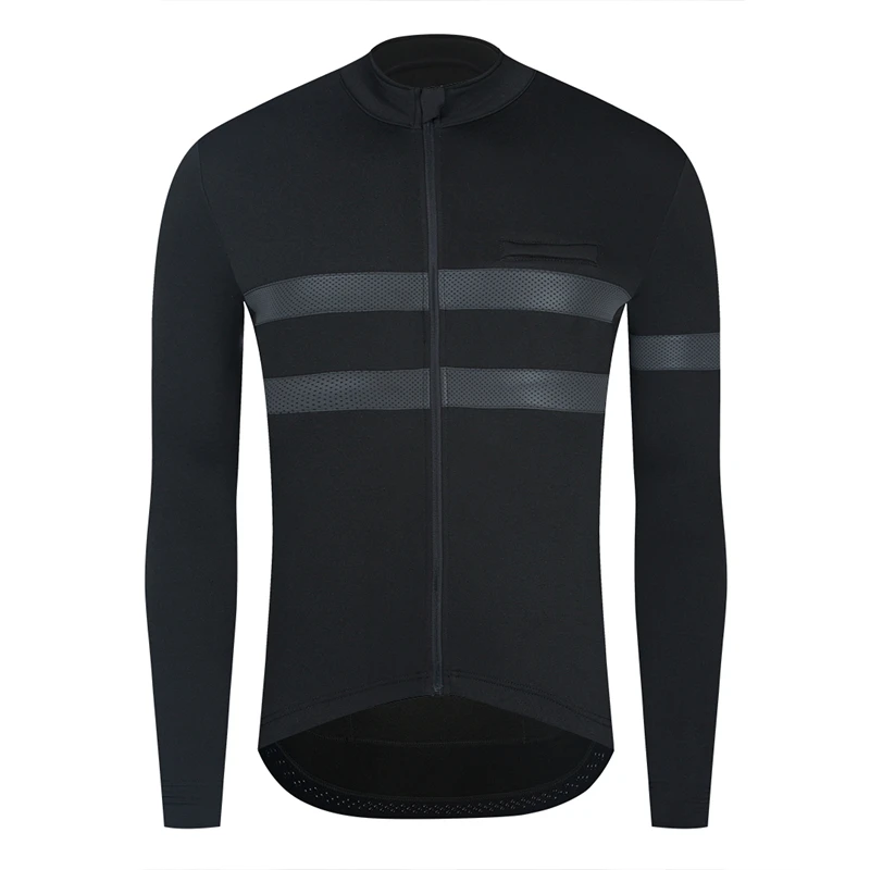 thumbnail image 1 of YKYW - Chaqueta polar térmica reflectante negra de invierno para hombre, camiseta de ciclismo profesional cálida, abrigo de ciclismo de montaña para invierno, ropa para bicicleta, 1 of 5