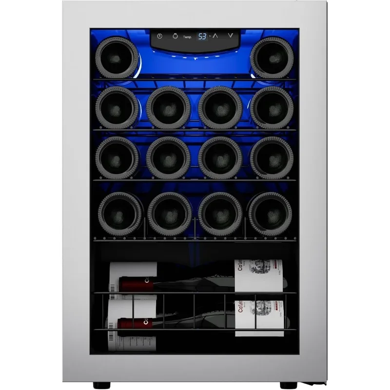 Ca'Lefort Wine Fridge, 20 Bottles Wine Cooler with Digital 38-65℉ Temper Control, Wine Cooler Refrigerator Freestanding 6