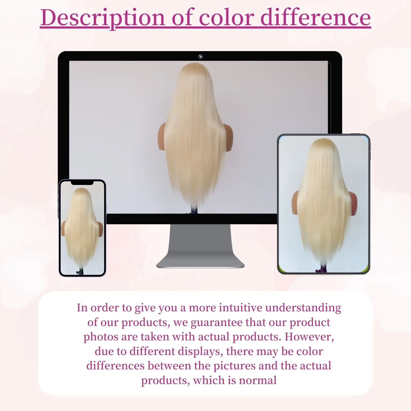 Blonde 13x4 Lace Front Synthetic Wig Straight Blonde Lace Front Wigs Pre Plucked Natural Hairline Wig 26Inch