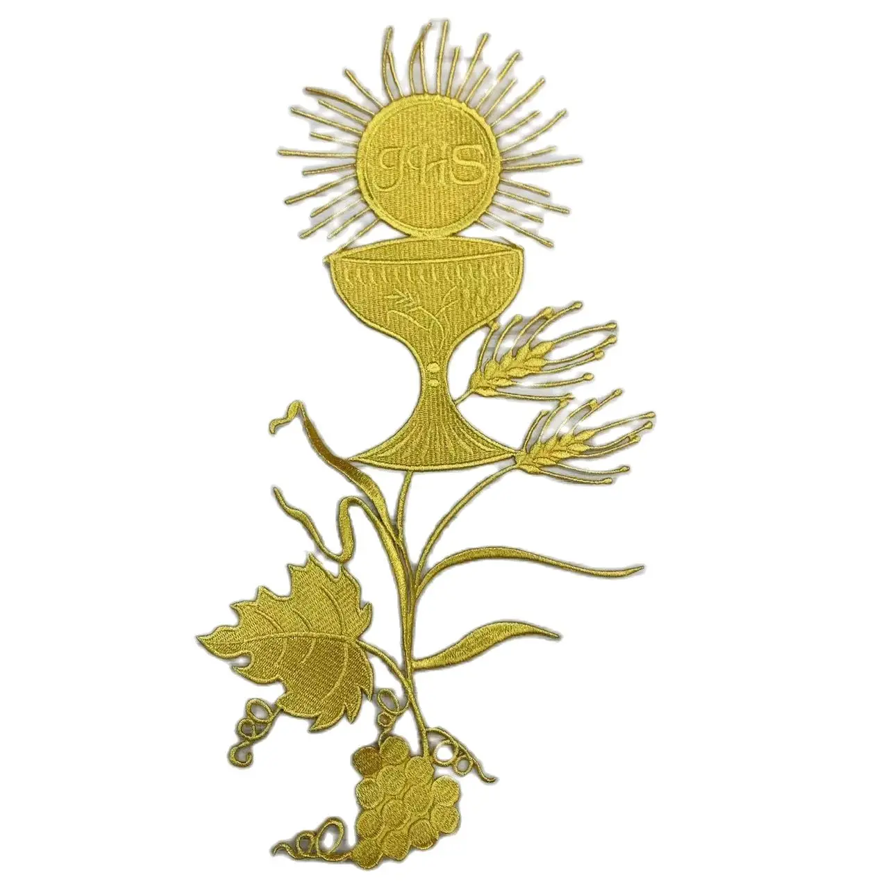 철 패치 금 꽃 자수 패치 DIY 의류 아플리케 의류