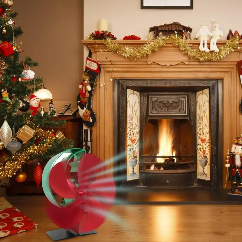 Wood Stove Blower Fan Moon Star Design Wood Burning Stove Fan With 5 Blades Thermoelectric Blower Fan For Wood Burning