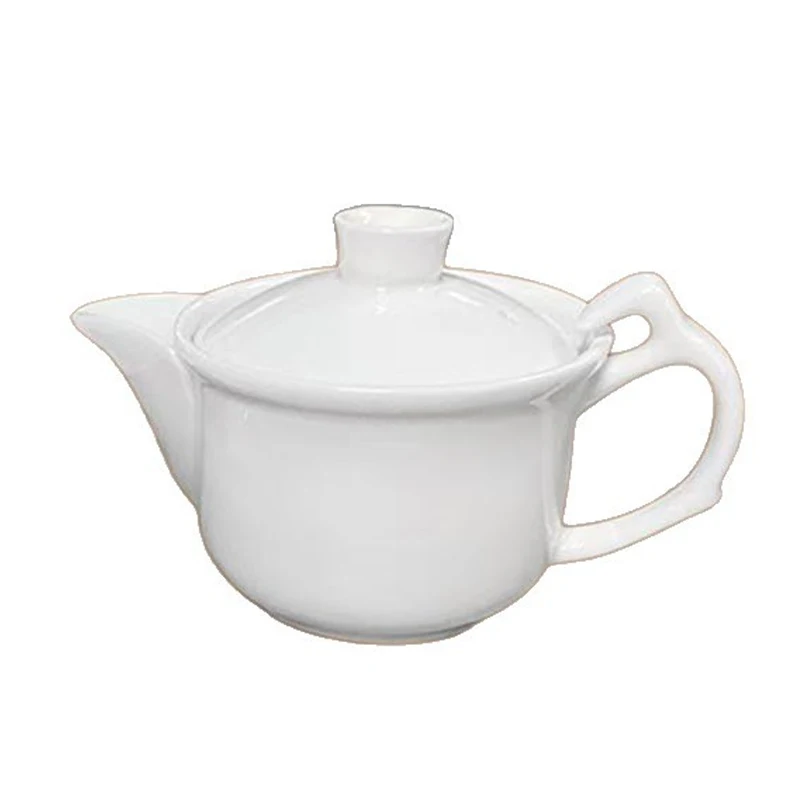 Chinese High Grade Porcelain Teapots, Minimalist Solid Color Ceramic, Kung Fu Ceramic Household, Handmade, 150ml Single Pot, 1Pc