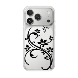 Elegant Art Flower Shockproof Transparent Phone Case Cover - iPhone 12 Mini (-1)