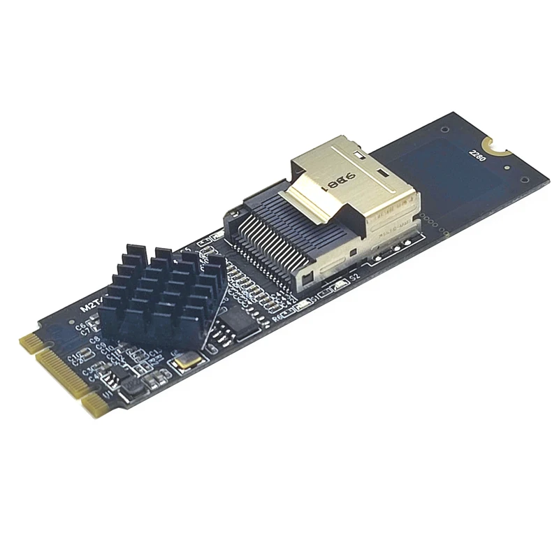 High-Speed M.2 NVME to Mini SAS SFF-8087 Expansion Card with 4-Port SATA 3.0 6Gbps Controller Adapter