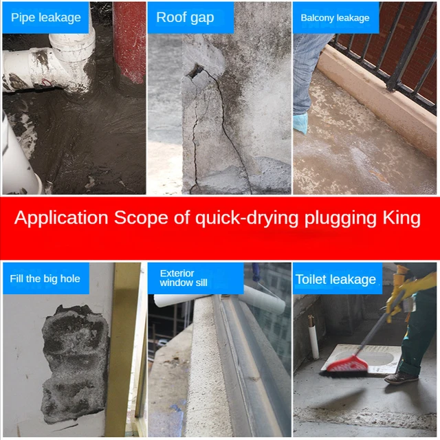 1KG Plugging King Quick-Drying Cement Glue – The ultimate solution for waterproofing and repair needs.