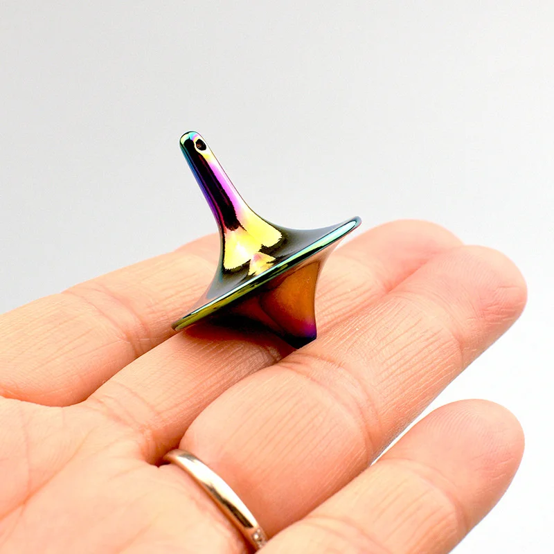 Metal Top Spinner Desk Fidget Toy Good Balance Desktop Toy for Teens Adults Gifts Stress Anxiety ADHD Relief