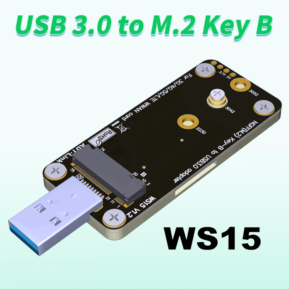 M.2 Ngff B-Key To Usb 3.0 Adapter Riser Card Con Dual Sim Slot Standard 3.7V 3A Supporto Modem Modulo Wireless 5G 4G Lte