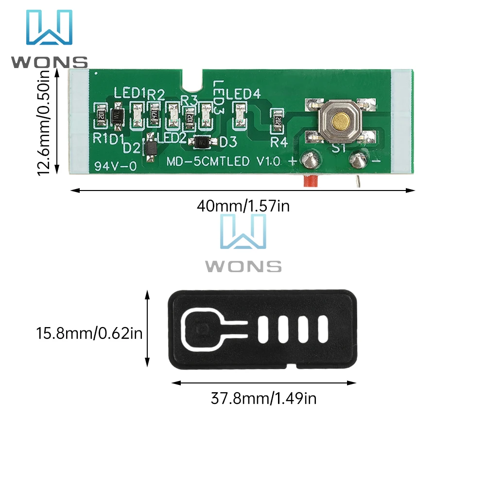 5S 18V 21V Battery Capacity Indicator Module 18650 Lithium Batteries Capacity Indicator LED Display For 5S1P 5S2P With Casing