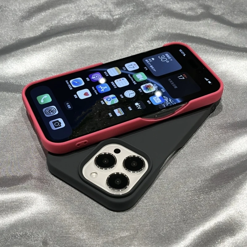 Luxurious Frameless Soft Silicone Cooling Phone Case in Solid Colors