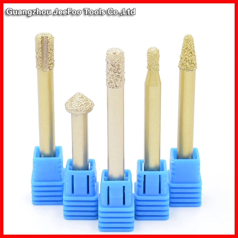 

Инструменты для резьбы по мрамору JEEFOO, 6/8/12 мм, гравировальные сверла по камню, алмазные Фрезы с ЧПУ для гранита, стандартные фрезы